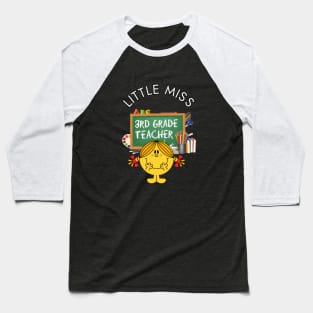 Little Miss 3rd Grade Teacher Baseball T-Shirt